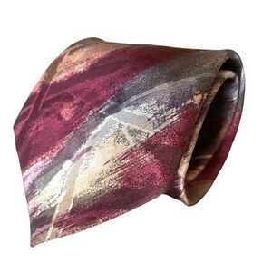 Pierre Balmain Paris Vintage Abstract Extra Long Silk Tie